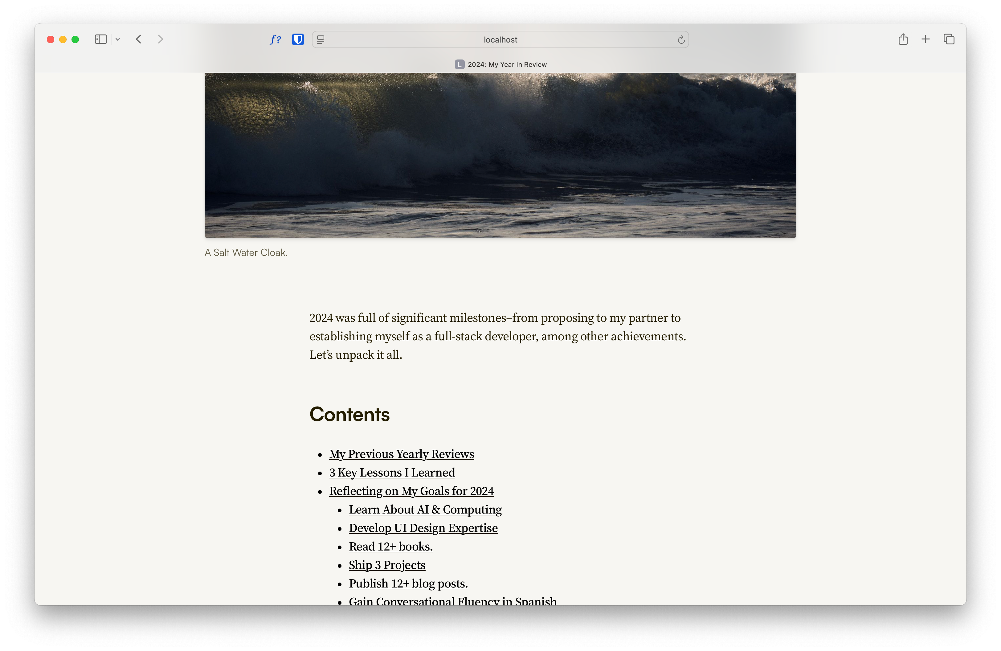 Another screenshot of the new design of the home page layout
