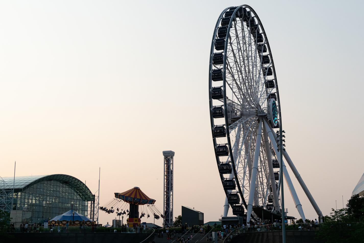 The Navy Pier.