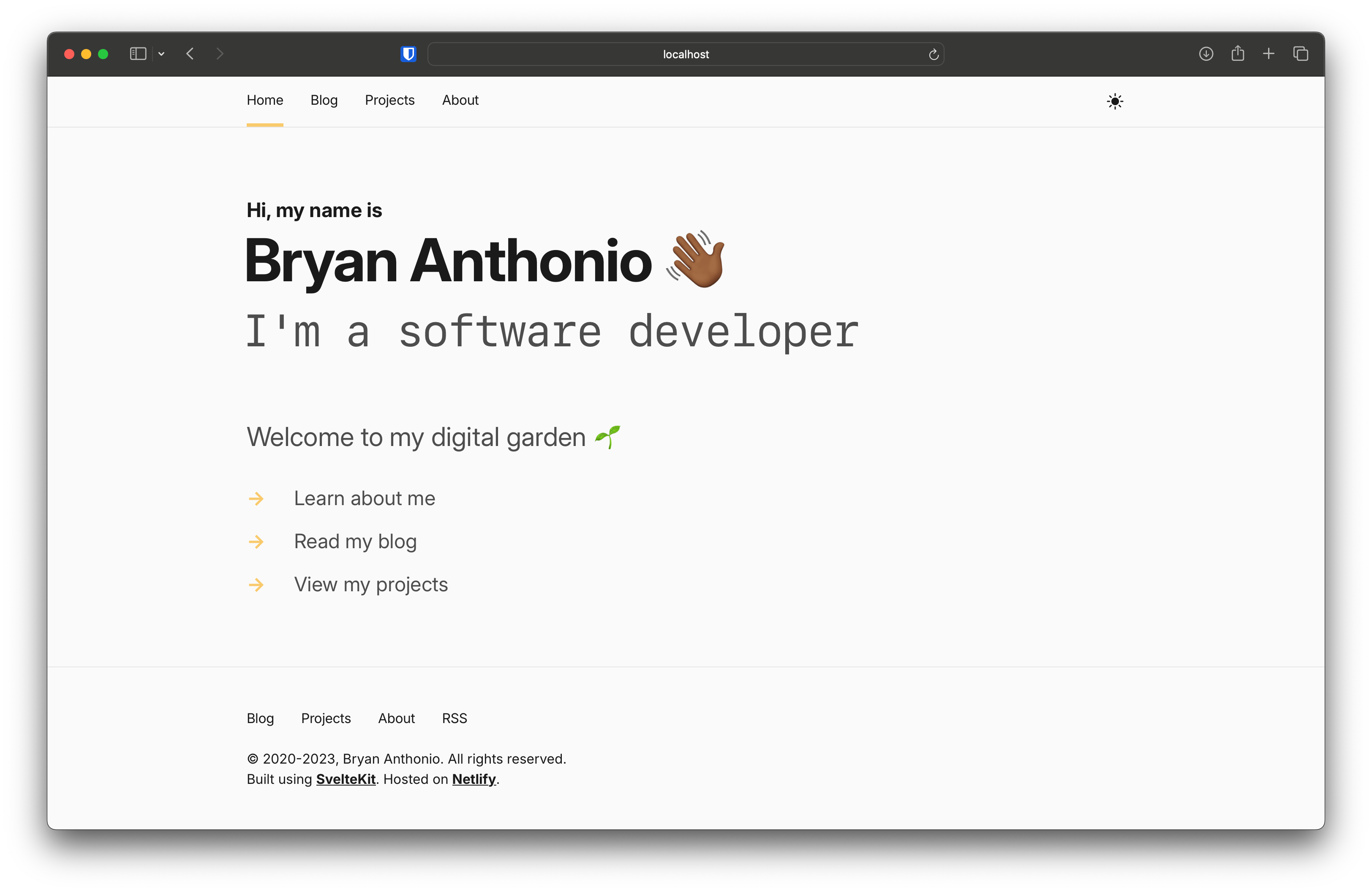 New design of the home page