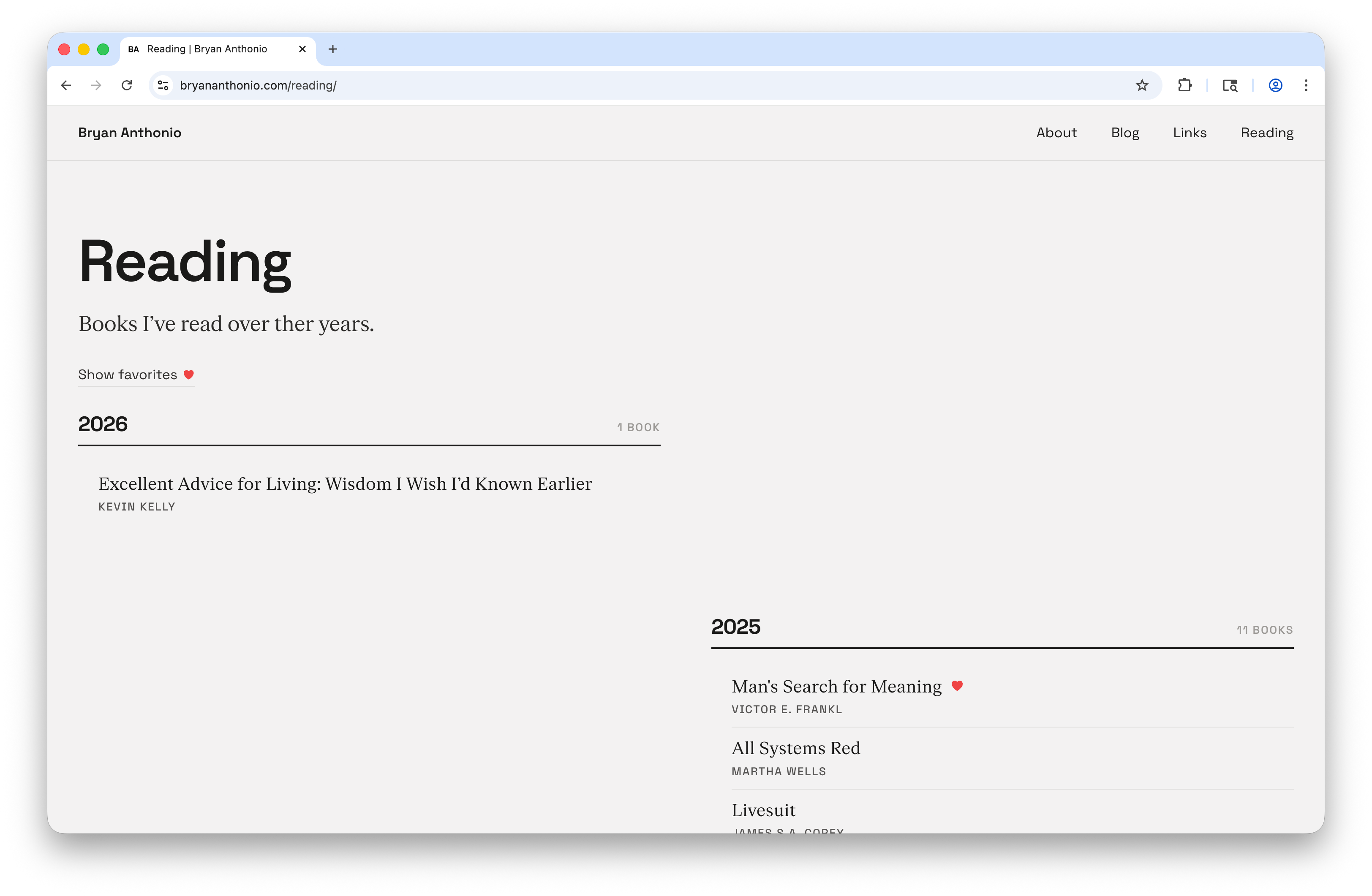 New design of the Reading page layout.
